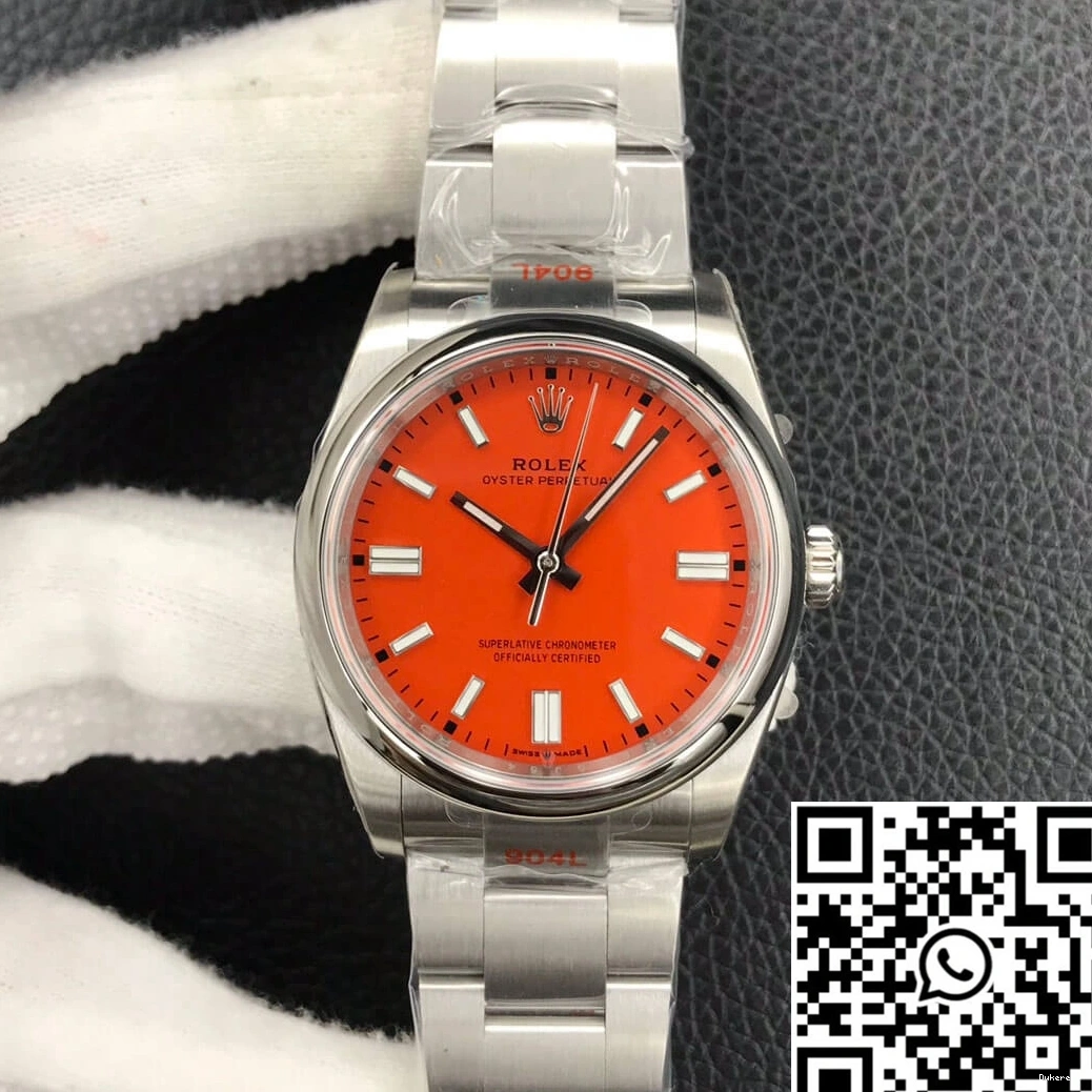 Oyster 36MM Coral Perpetual Rolex M126000-0007 Red Factory Dial EW 0220